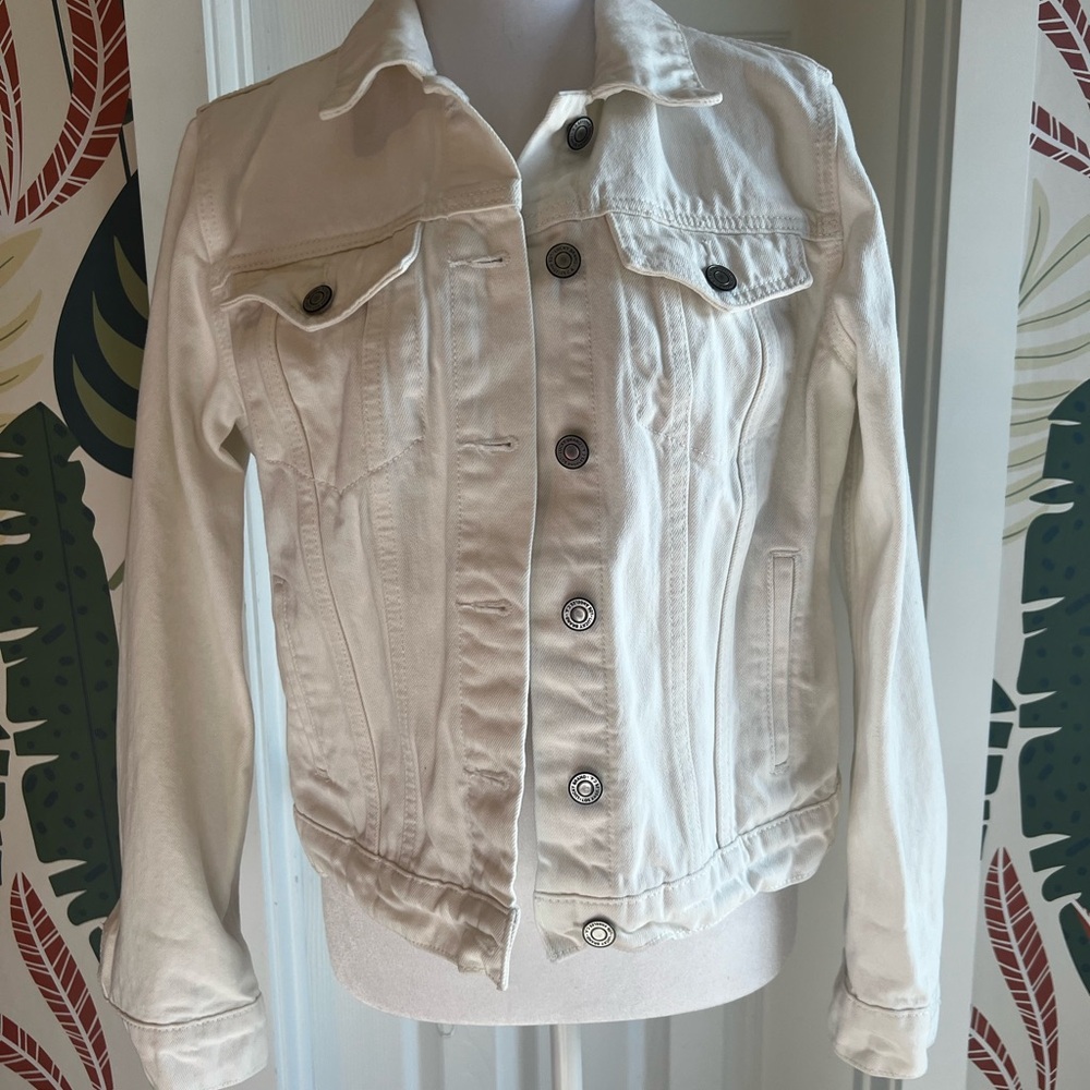 Lucky Brand Off-White Denim Jacket